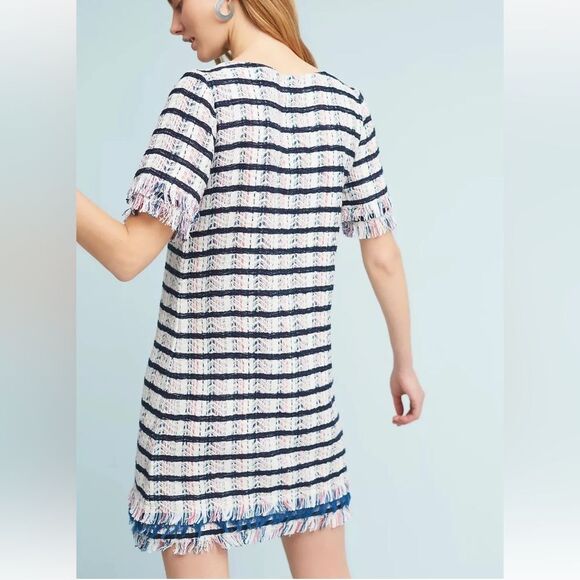 Anthropologie Holding Horses Miette Textured Tunic Fringe Dress Size US 6. EUC! - Picture 2 of 11